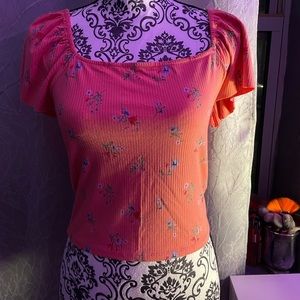 Floral spring Neck Blouse
